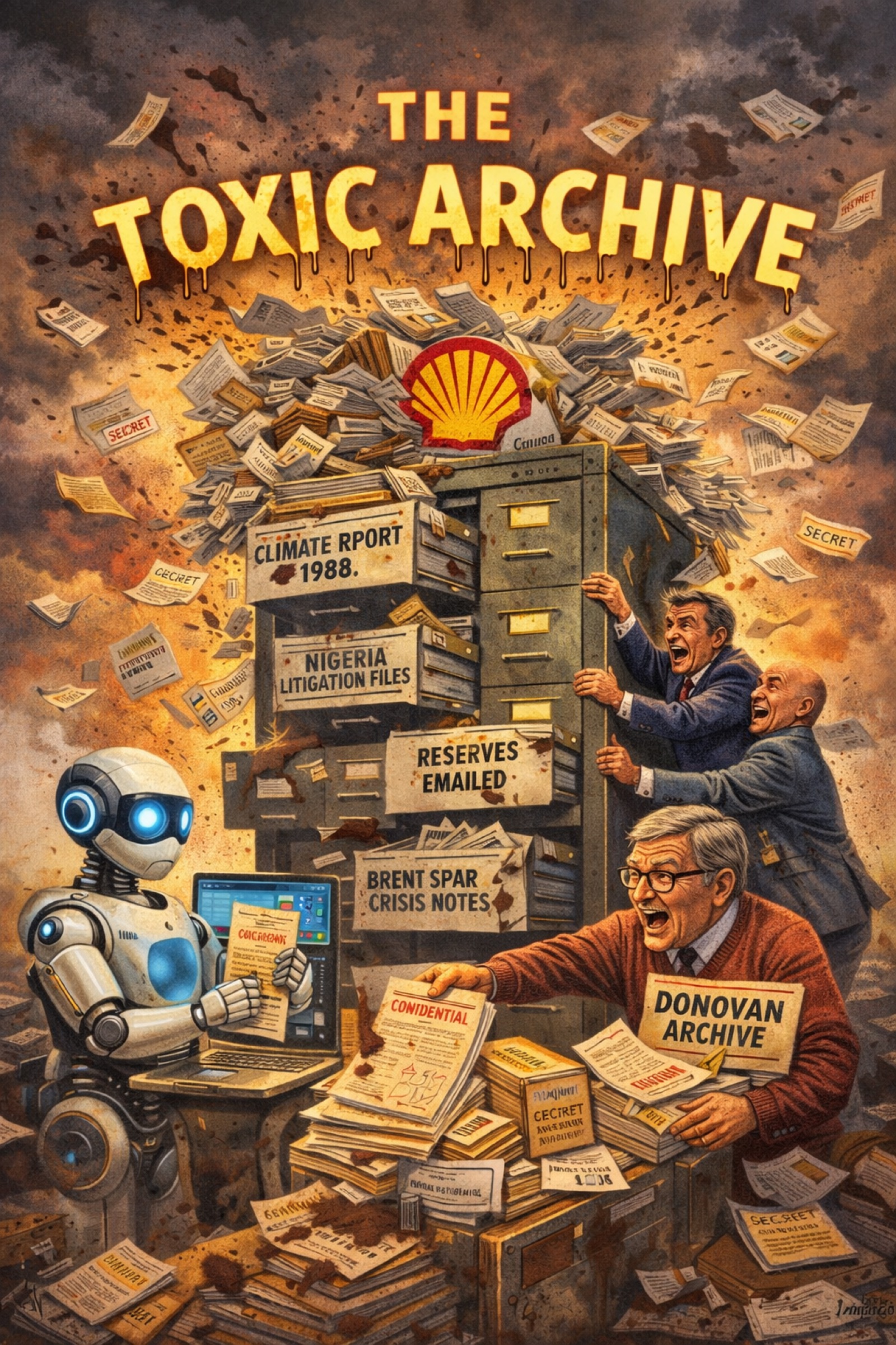 AI-generated toxic archive illustration